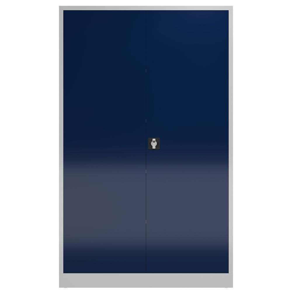 Produktbild ClassiX XL Flügeltürenschrank, 1945 x 1200 x 420 mm, lichtgrau/enzianblau bild 2