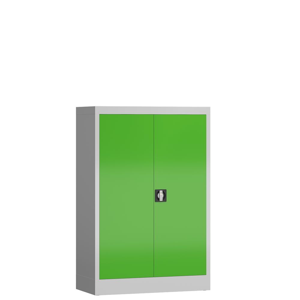 Produktbild Lüllmann ClassiX Flügeltürenschrank Aktenschrank H 1200 mm lichtgrau gelbgrün
