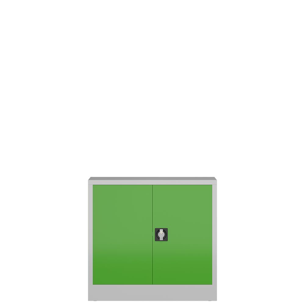 Produktbild ClassiX Flügeltürenschrank, 750 x 800 x 380 mm, lichtgrau/gelbgrün bild 3