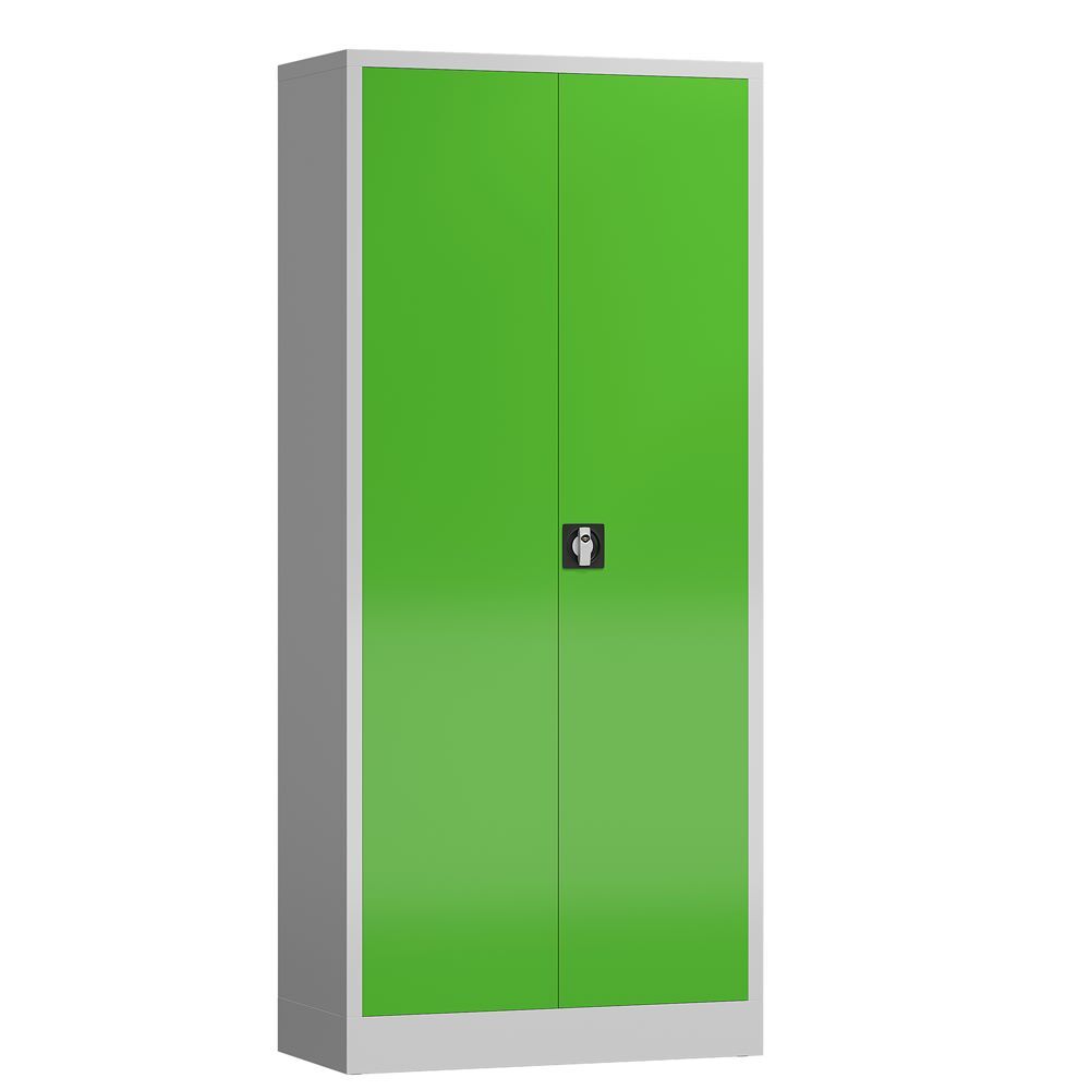 Produktbild Lüllmann ClassiX Flügeltürenschrank Garderobenschrank H 1800 mm lichtgrau gelbgrün