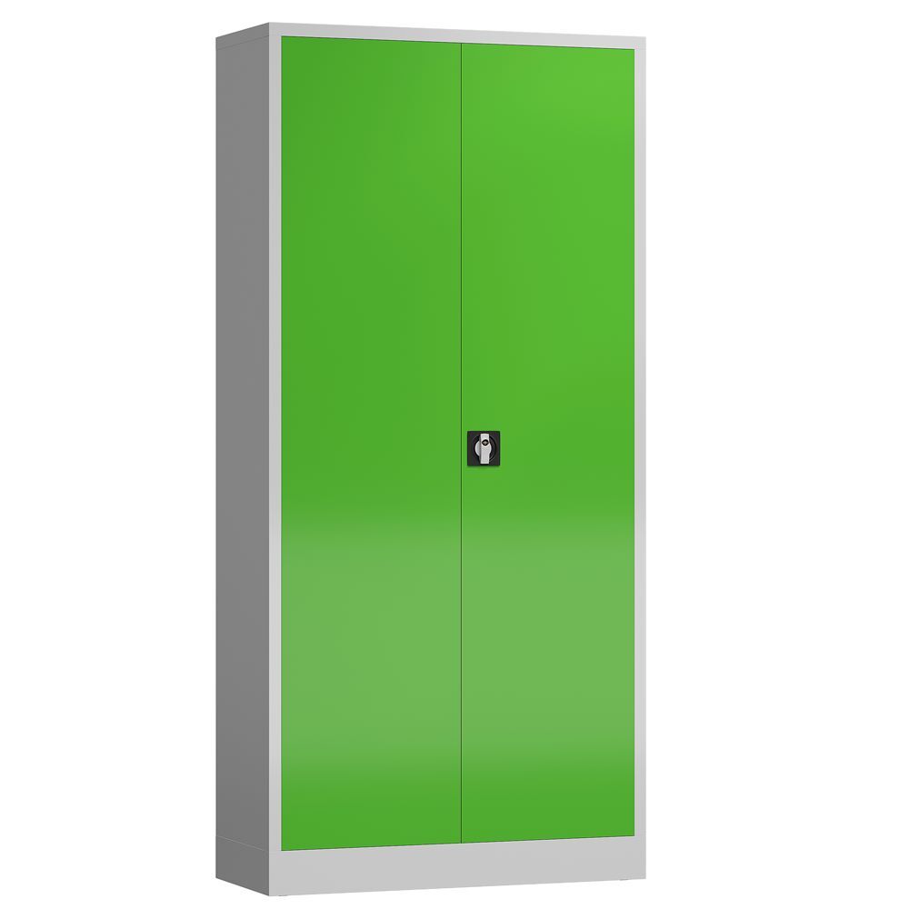 Produktbild Lüllmann ClassiX Flügeltürenschrank 1945 x 920 x 600 mm lichtgrau gelbgrün