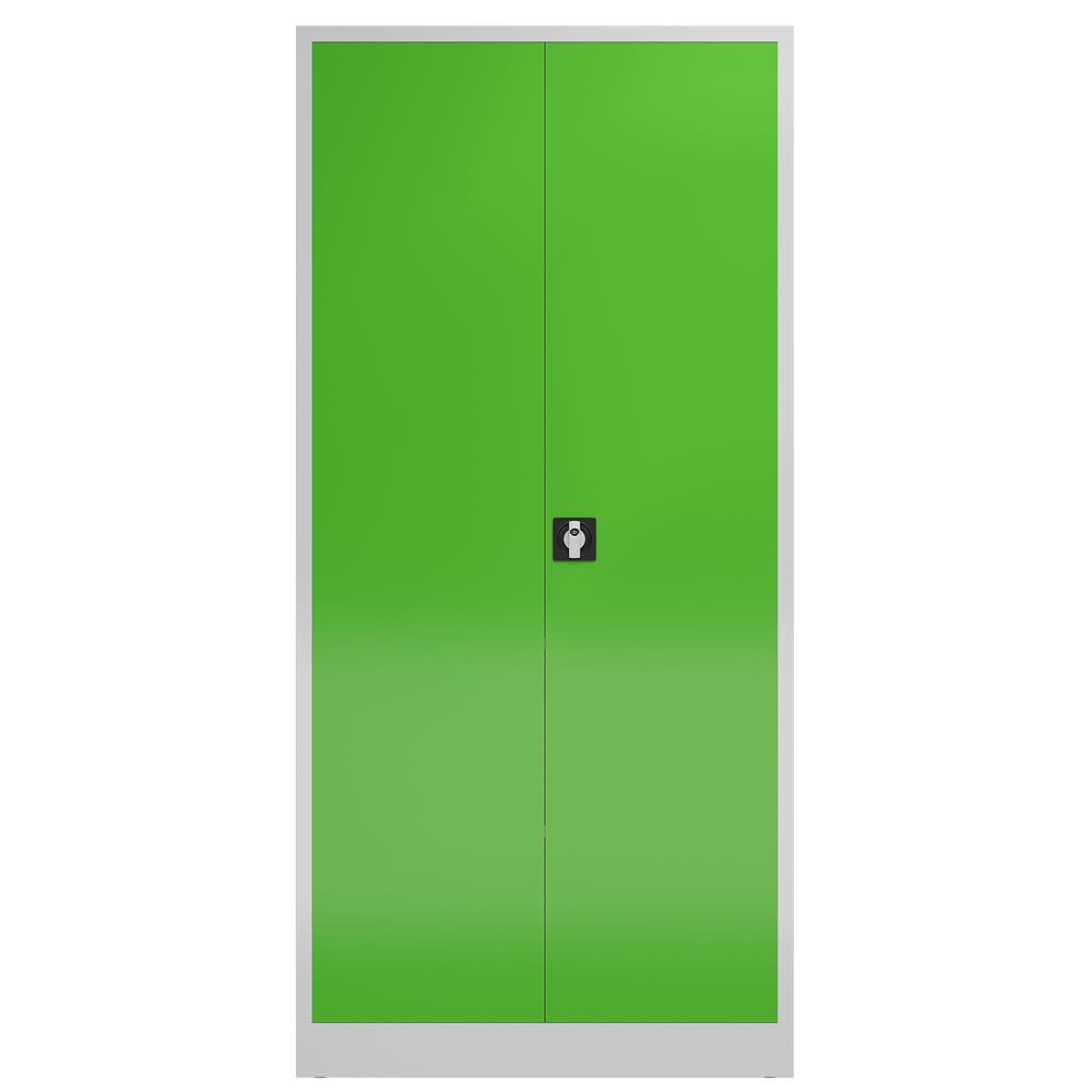 Produktbild ClassiX Flügeltürenschrank, 1945 x 920 x 600 mm, lichtgrau/gelbgrün bild 2