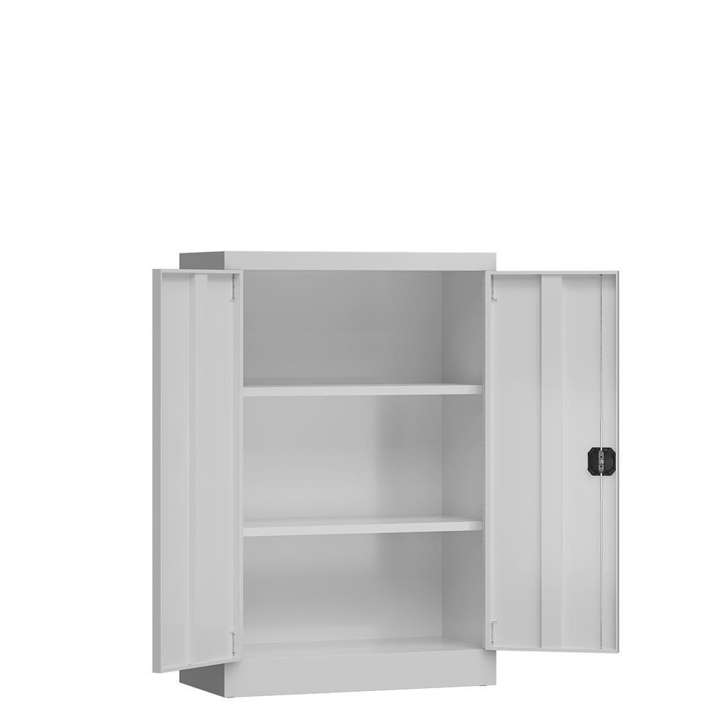 Produktbild ClassiX Flügeltürenschrank, 1200 x 800 x 380 mm, lichtgrau bild 3