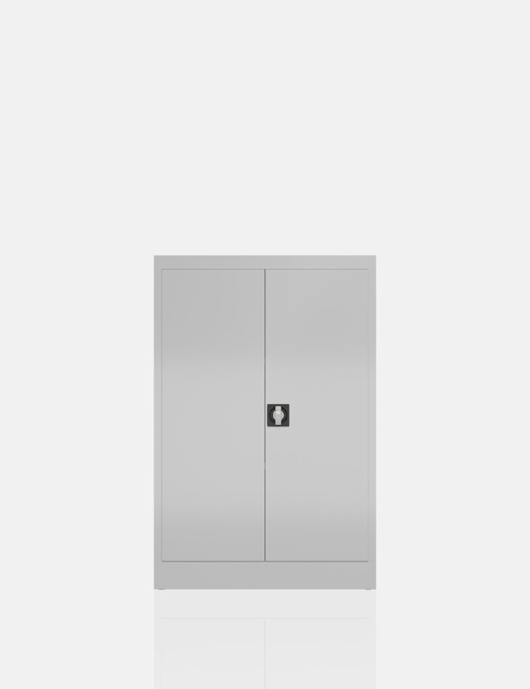 Produktbild ClassiX Flügeltürenschrank, 1200 x 800 x 380 mm, lichtgrau bild 4