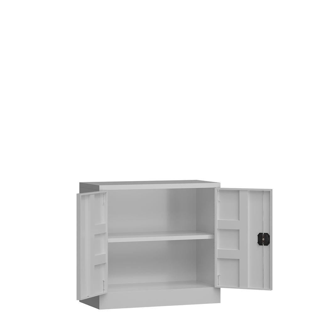Produktbild ClassiX Flügeltürenschrank, 750 x 800 x 380 mm, lichtgrau bild 3