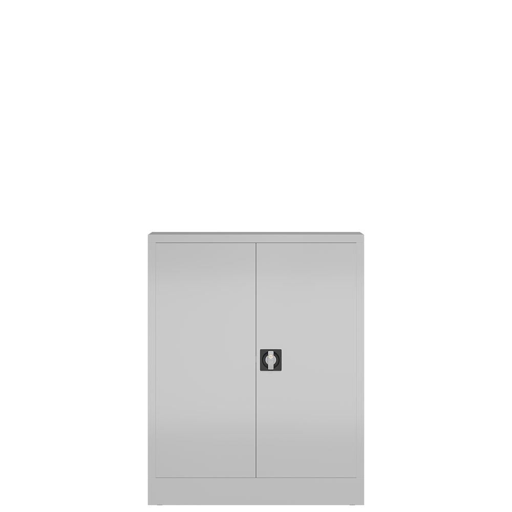 Produktbild ClassiX Flügeltürenschrank, 1000 x 800 x 380 mm, lichtgrau bild 3