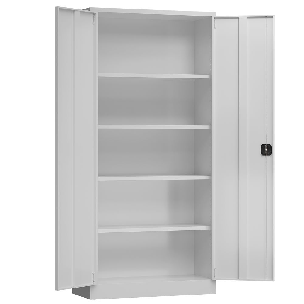 Produktbild ClassiX Flügeltürenschrank, 1945 x 920 x 420 mm, lichtgrau bild 3