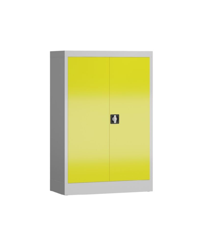 Produktbild ClassiX Flügeltürenschrank, 1200 x 920 x 420 mm, lichtgrau/zinkgelb bild 3