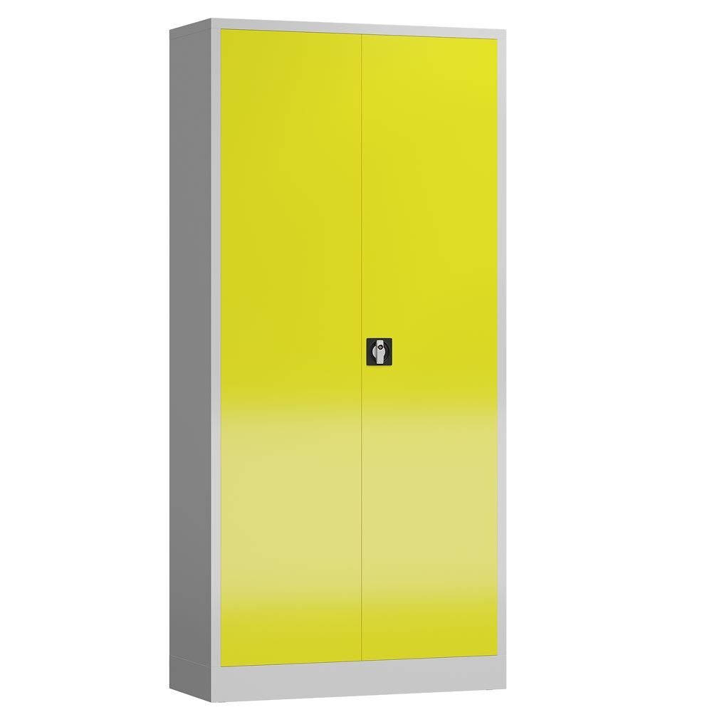 Produktbild Lüllmann ClassiX Flügeltürenschrank 1945 x 920 x 600 mm lichtgrau zinkgelb