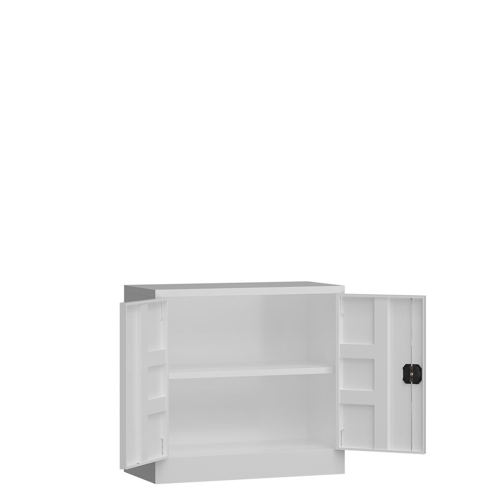 Produktbild ClassiX Flügeltürenschrank, 750 x 800 x 380 mm, signalweiß bild 2