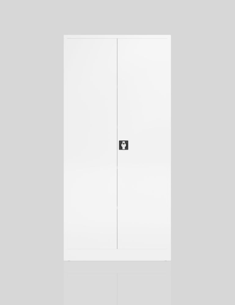 Produktbild ClassiX Flügeltürenschrank, 1945 x 920 x 420 mm, signalweiß bild 4