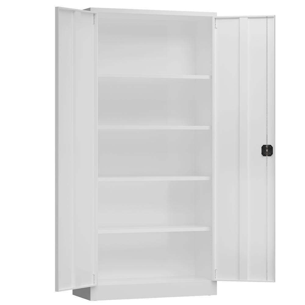 Produktbild ClassiX Flügeltürenschrank, 1945 x 920 x 500 mm, signalweiß bild 3