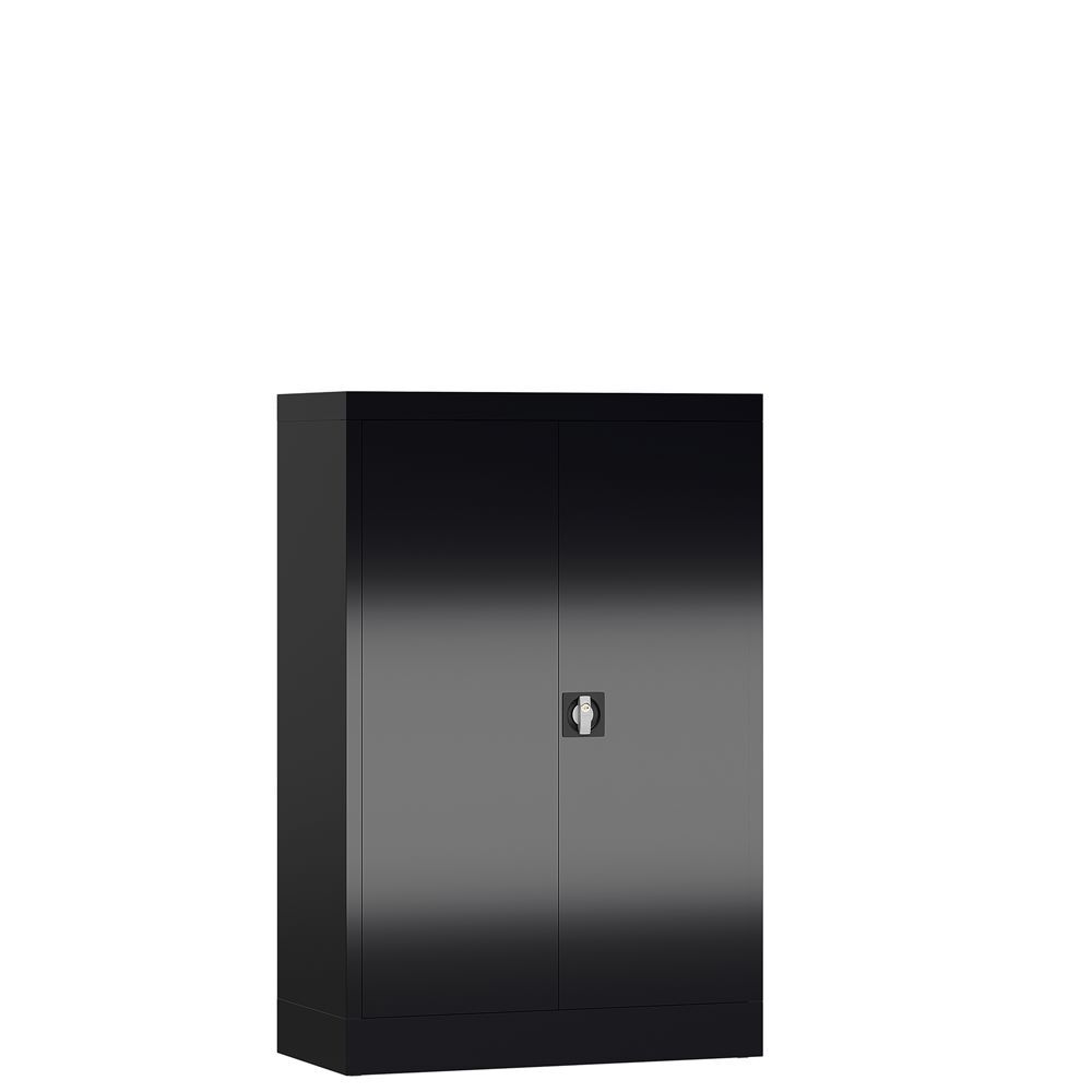 Produktbild Lüllmann ClassiX Flügeltürenschrank Aktenschrank 1200 x 800 x 380 mm tiefschwarz
