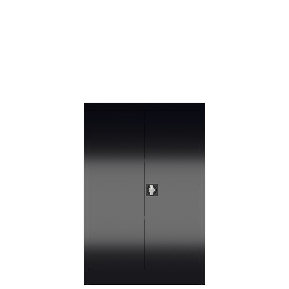 Produktbild ClassiX Flügeltürenschrank, 1200 x 800 x 380 mm, tiefschwarz bild 3
