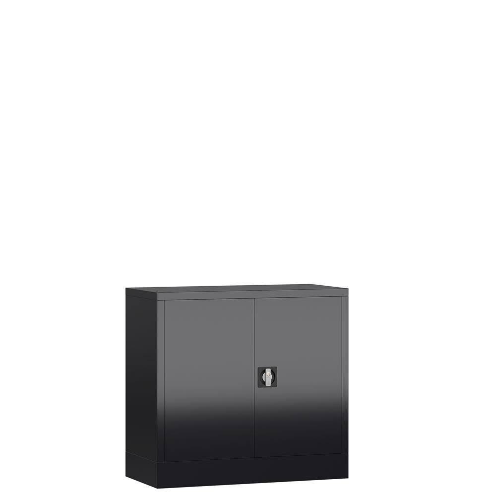 Produktbild Lüllmann ClassiX Flügeltürenschrank Büroschrank 750 x 800 x 380 mm tiefschwarz