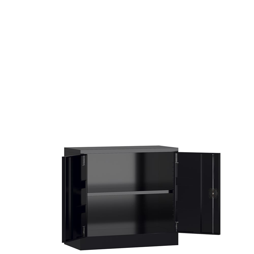 Produktbild ClassiX Flügeltürenschrank, 750 x 800 x 380 mm, tiefschwarz bild 2