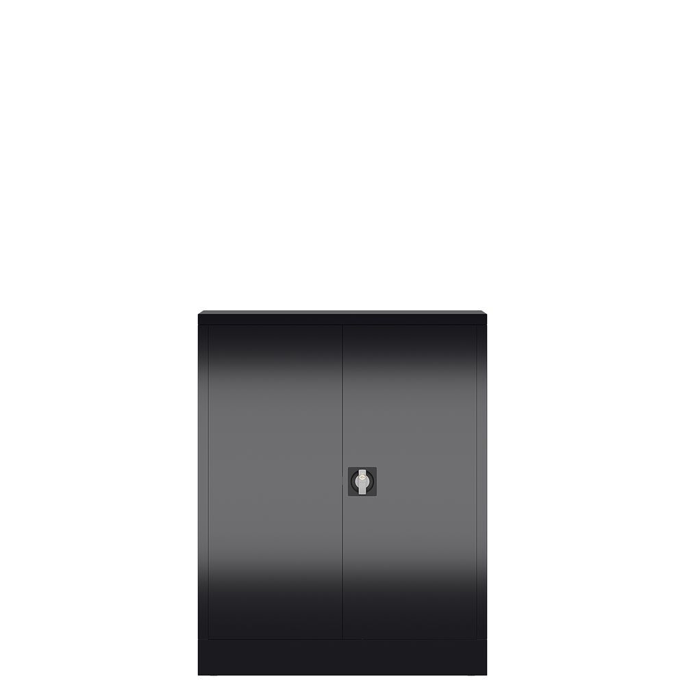 Produktbild ClassiX Flügeltürenschrank, 1000 x 800 x 380 mm, tiefschwarz bild 3