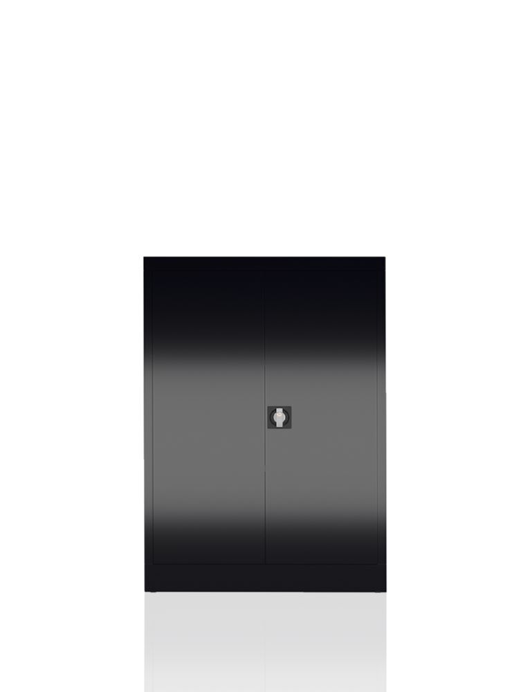 Produktbild ClassiX Flügeltürenschrank, 1200 x 920 x 420 mm, tiefschwarz bild 4