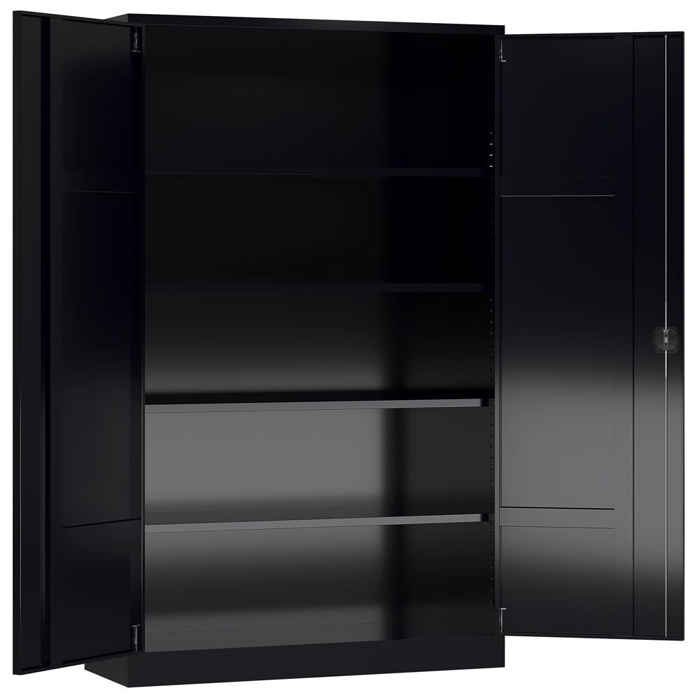 Produktbild ClassiX XL Flügeltürenschrank, 1945 x 1200 x 420 mm, tiefschwarz bild 3