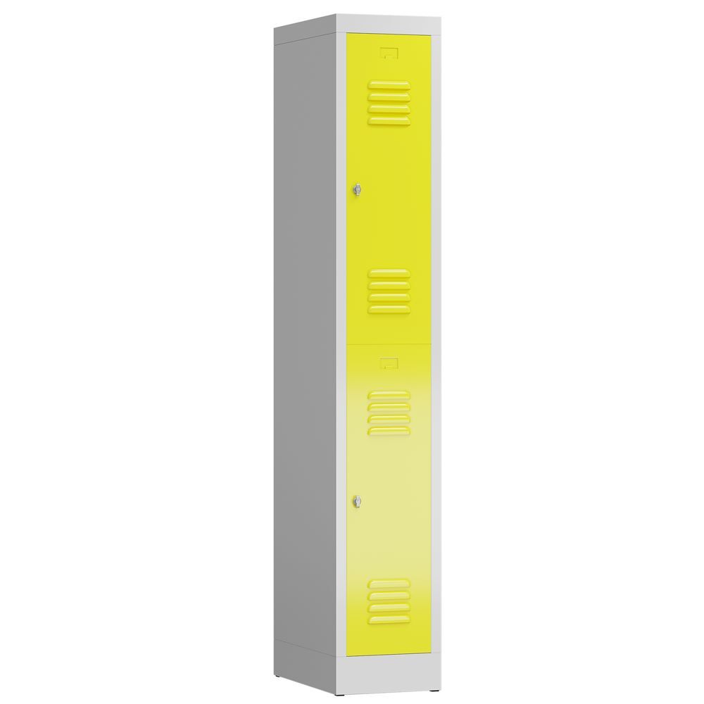 Produktbild Lüllmann ClassiX Garderobenschrank Fächerschrank 1 Abteil lichtgrau zinkgel