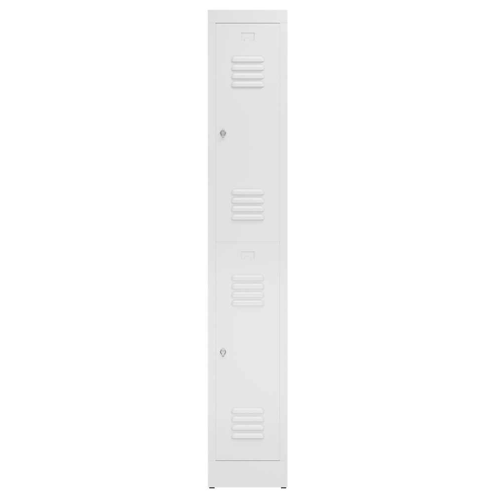 Produktbild ClassiX Garderobenschrank, 1 Abteil doppelstöckig, 1800 x 310 x 500 mm, signalwe bild 2
