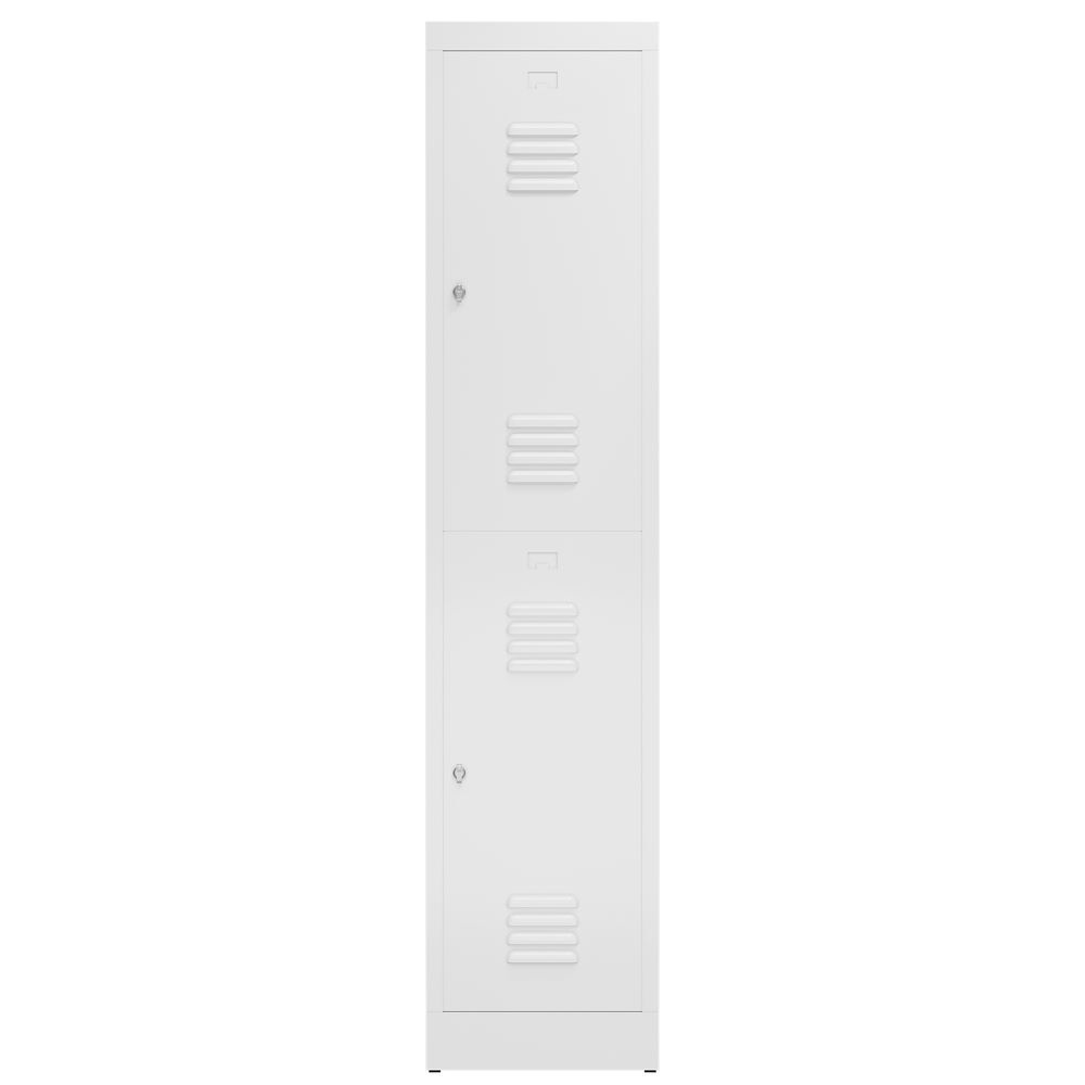 Produktbild ClassiX Garderobenschrank, 1 Abteil doppelstöckig, 1800 x 415 x 500 mm, signalwe bild 2
