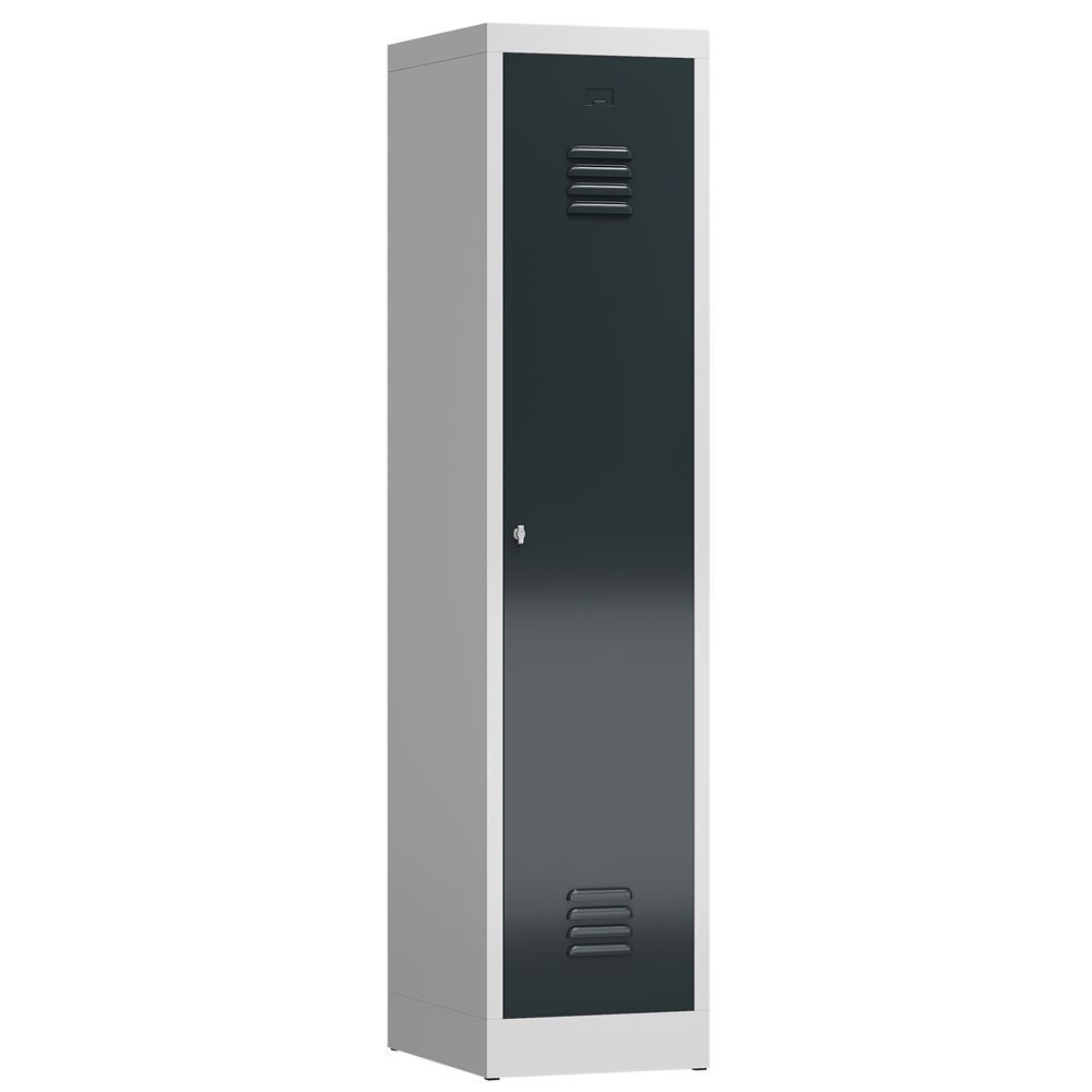 Produktbild Lüllmann ClassiX Garderobenschrank Spindschrank 1 Abteil lichtgrau anthrazitgrau