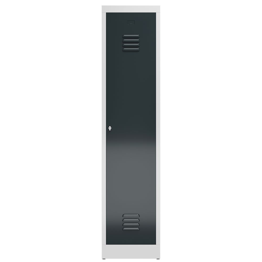 Produktbild ClassiX Garderobenschrank, 1 Abteil mit S/W-Trennung, 1800 x 415 x 500 mm, licht bild 2