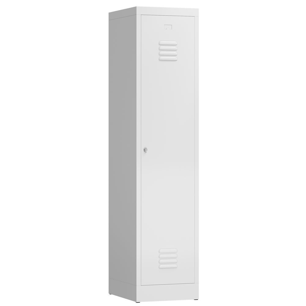 Produktbild Lüllmann ClassiX Garderobenschrank Spindschrank 1 Abteil 1800 x 415 x 500 mm signalweiß