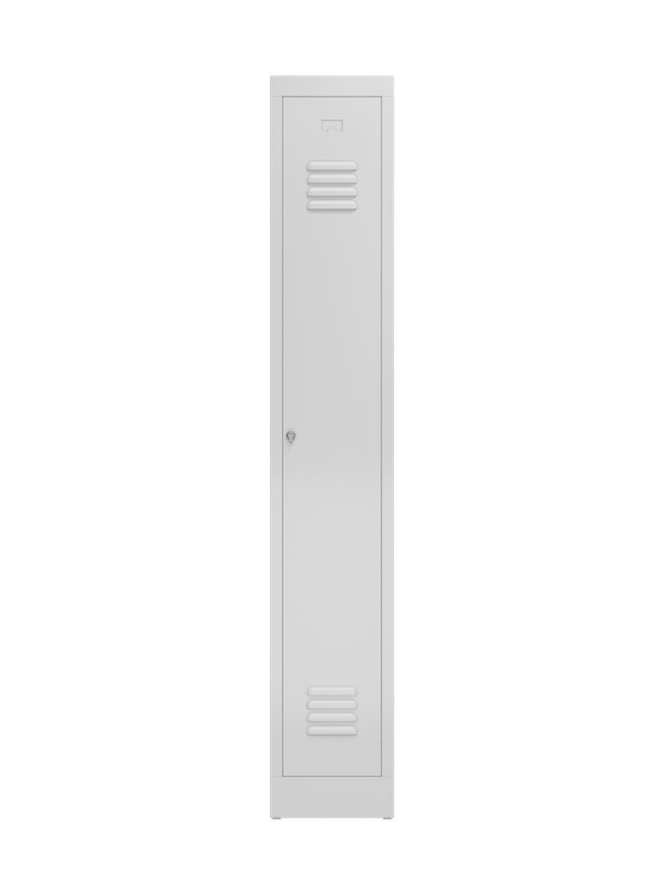 Produktbild Lüllmann ClassiX Garderobenschrank Schließfachschrank 1 Abteil 1800 x 310 x 500 mm weiß