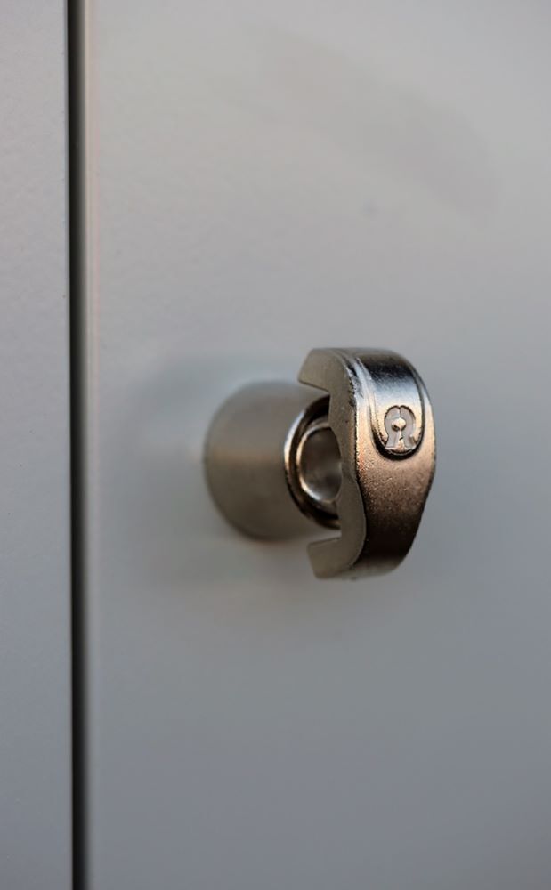 Produktbild ClassiX Garderobenschrank, 2 Abteile doppelstöckig, 1800 x 800 x 500 mm, lichtgr bild 3