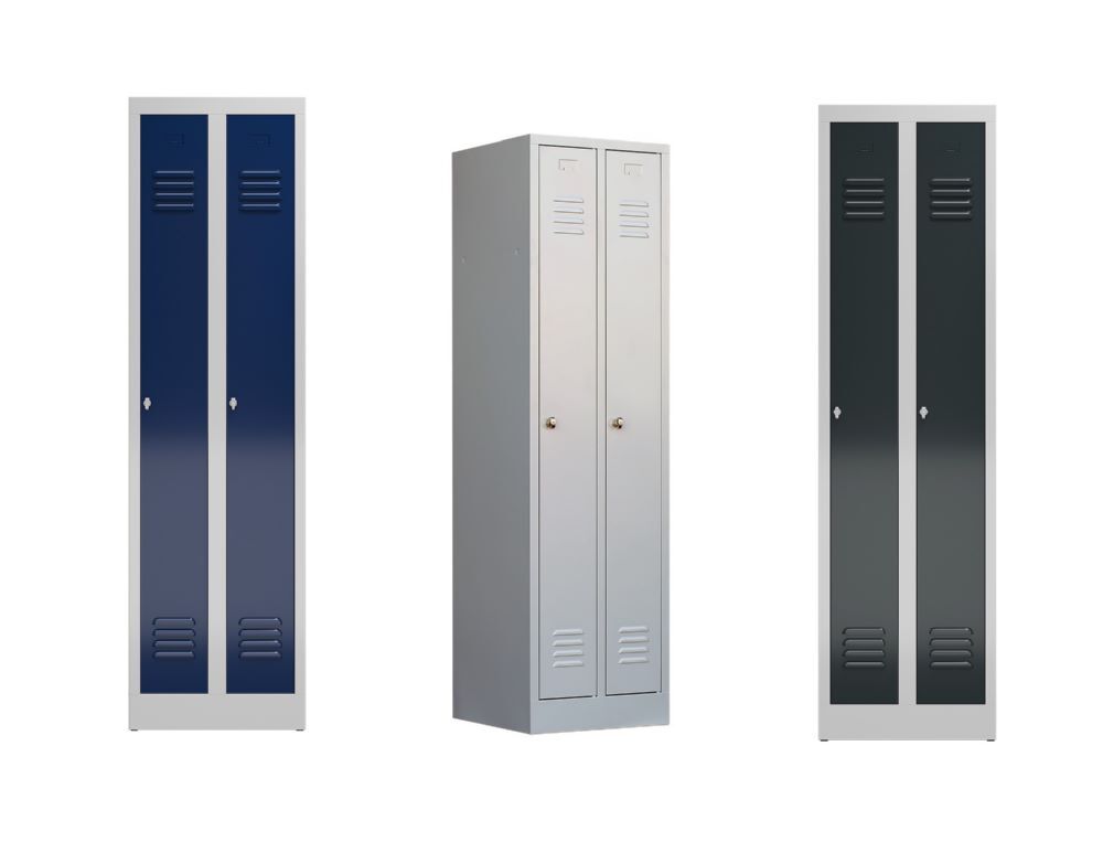 Produktbild ClassiX Garderobenschrank, 2 Abteile, 1800 x 500 x 500 mm, lichtgrau/anthrazit bild 2