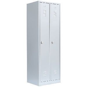 Produktbild ClassiX Garderobenschrank, 2 Abteile, 1800 x 590 x 500 mm, lichtgrau bild 3