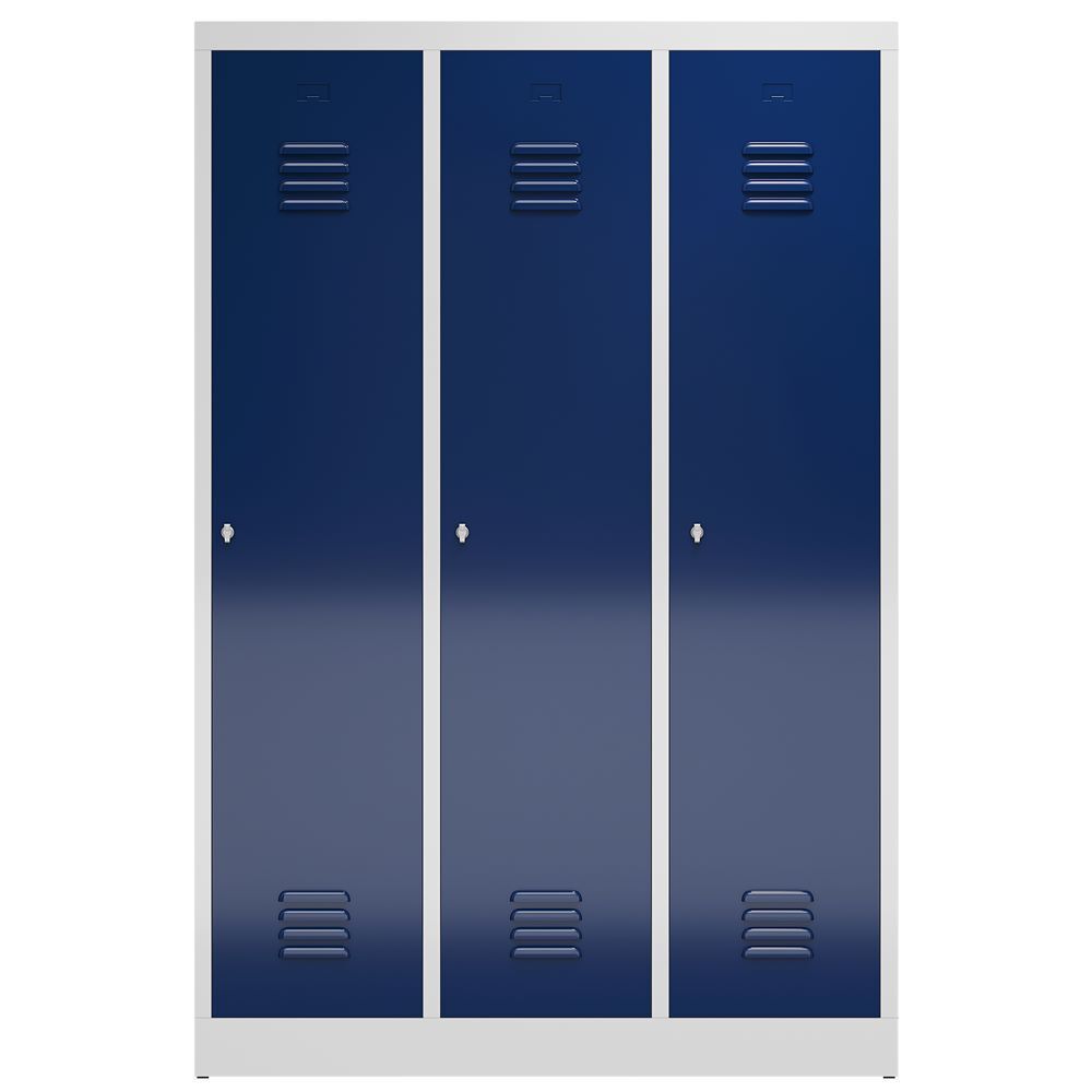 Produktbild ClassiX Garderobenschrank, 3 Abteile mit S/W-Trennung, 1800 x 1185 x 500 mm, lic bild 2