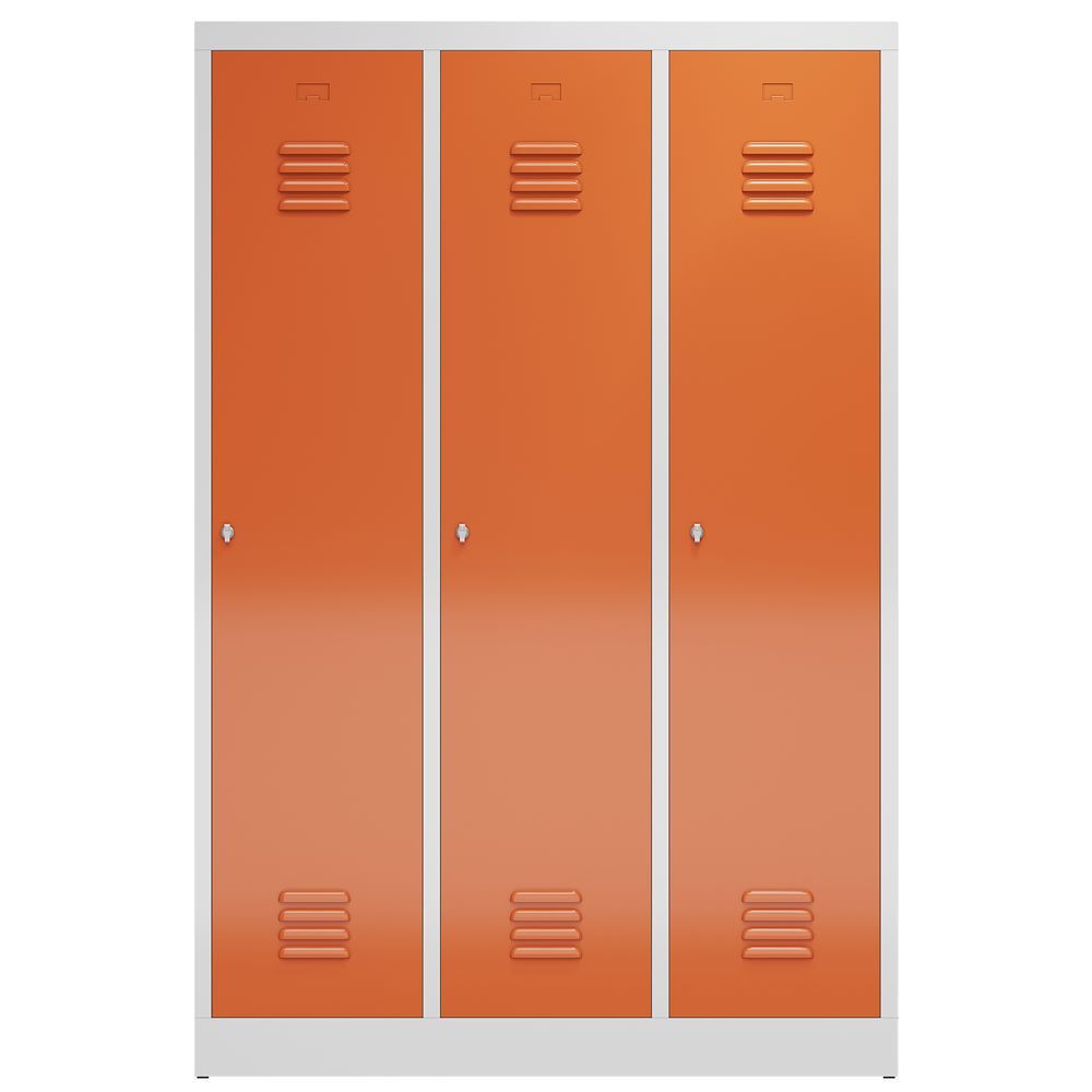 Produktbild ClassiX Garderobenschrank, 3 Abteile mit S/W-Trennung, 1800 x 1185 x 500 mm, lic bild 2
