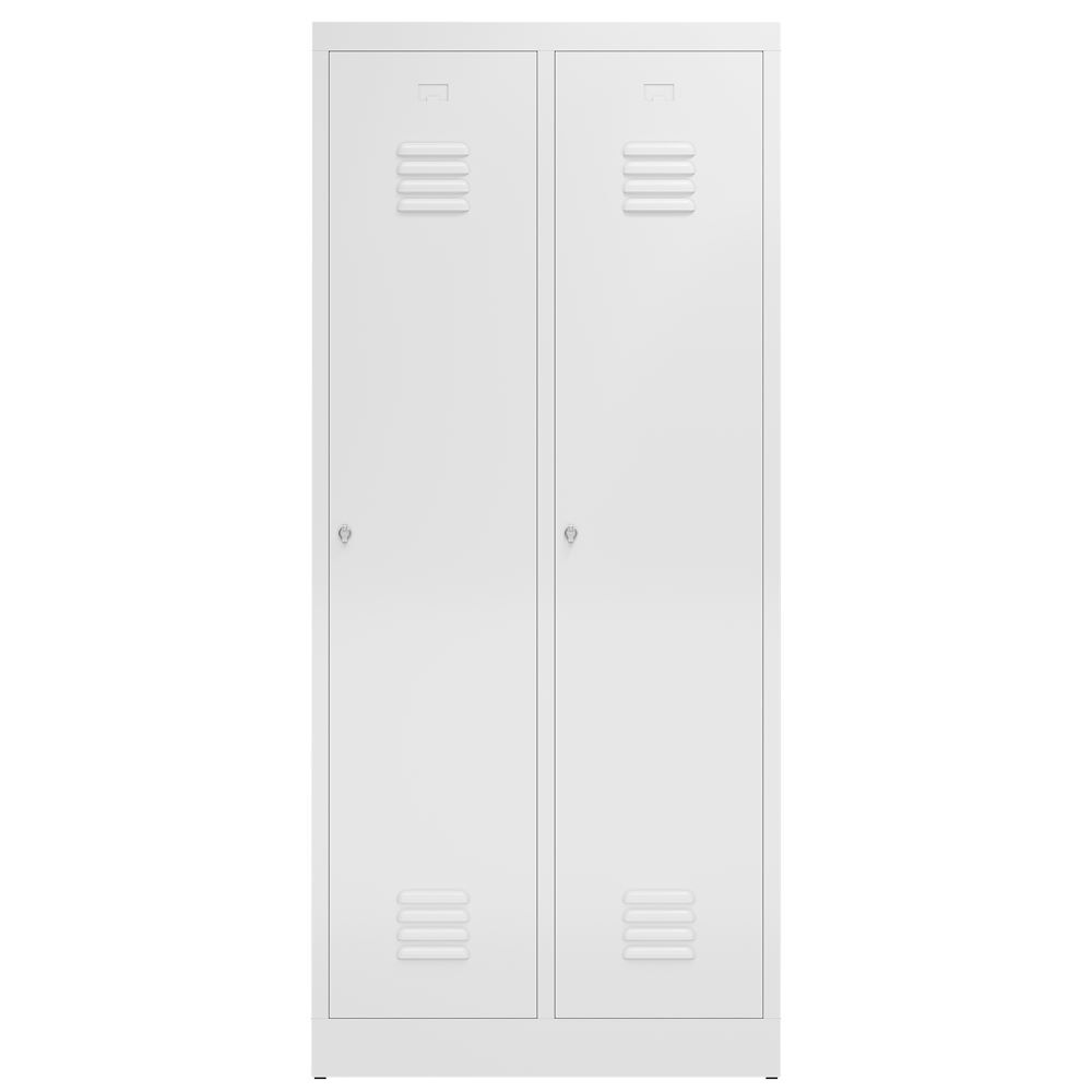 Produktbild ClassiX Garderobenschrank, 2 Abteile mit S/W-Trennung, 1800 x 800 x 500 mm, lich bild 2
