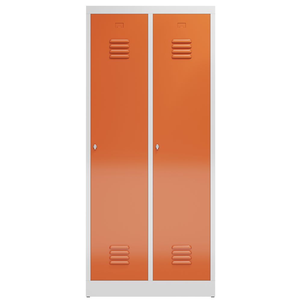 Produktbild ClassiX Garderobenschrank, 2 Abteile mit S/W-Trennung, 1800 x 800 x 500 mm, lich bild 2