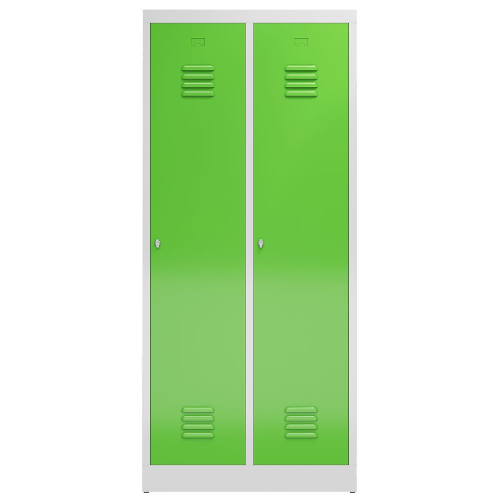 Produktbild ClassiX Garderobenschrank, 2 Abteile mit S/W-Trennung, 1800 x 800 x 500 mm, lich bild 2