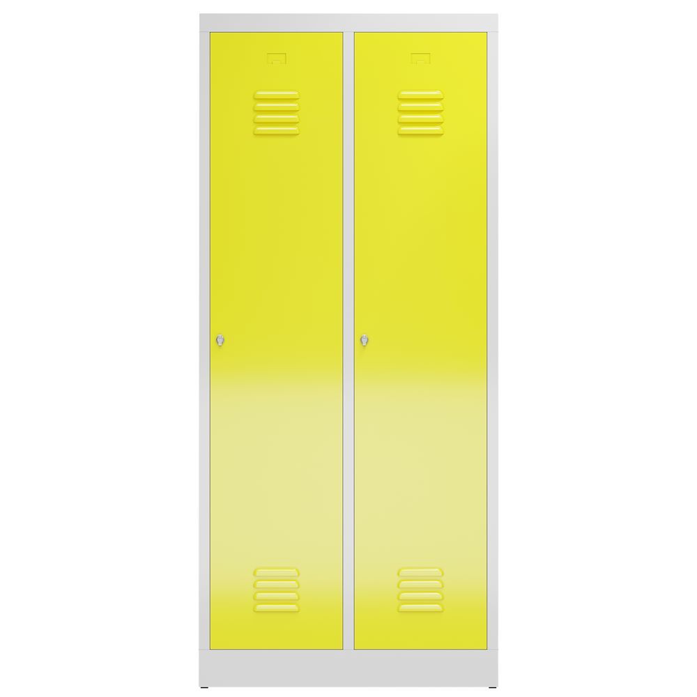 Produktbild ClassiX Garderobenschrank, 2 Abteile mit S/W-Trennung, 1800 x 800 x 500 mm, lich bild 2