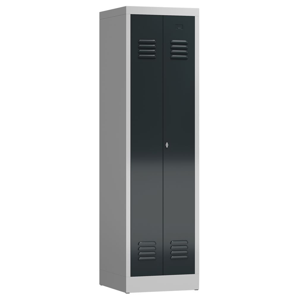 Produktbild Lüllmann ClassiX Garderobe Flügeltürschrank 2 Abteile mittig schließend grau anthrazit