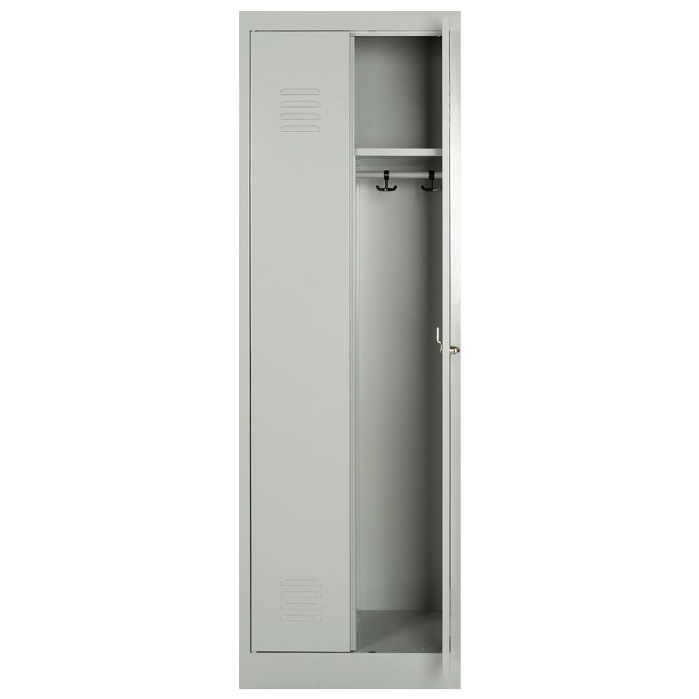 Produktbild ClassiX Garderobenschrank, 2 Abteile mittig schließend, 1800 x 590 x 500 mm, lic bild 3