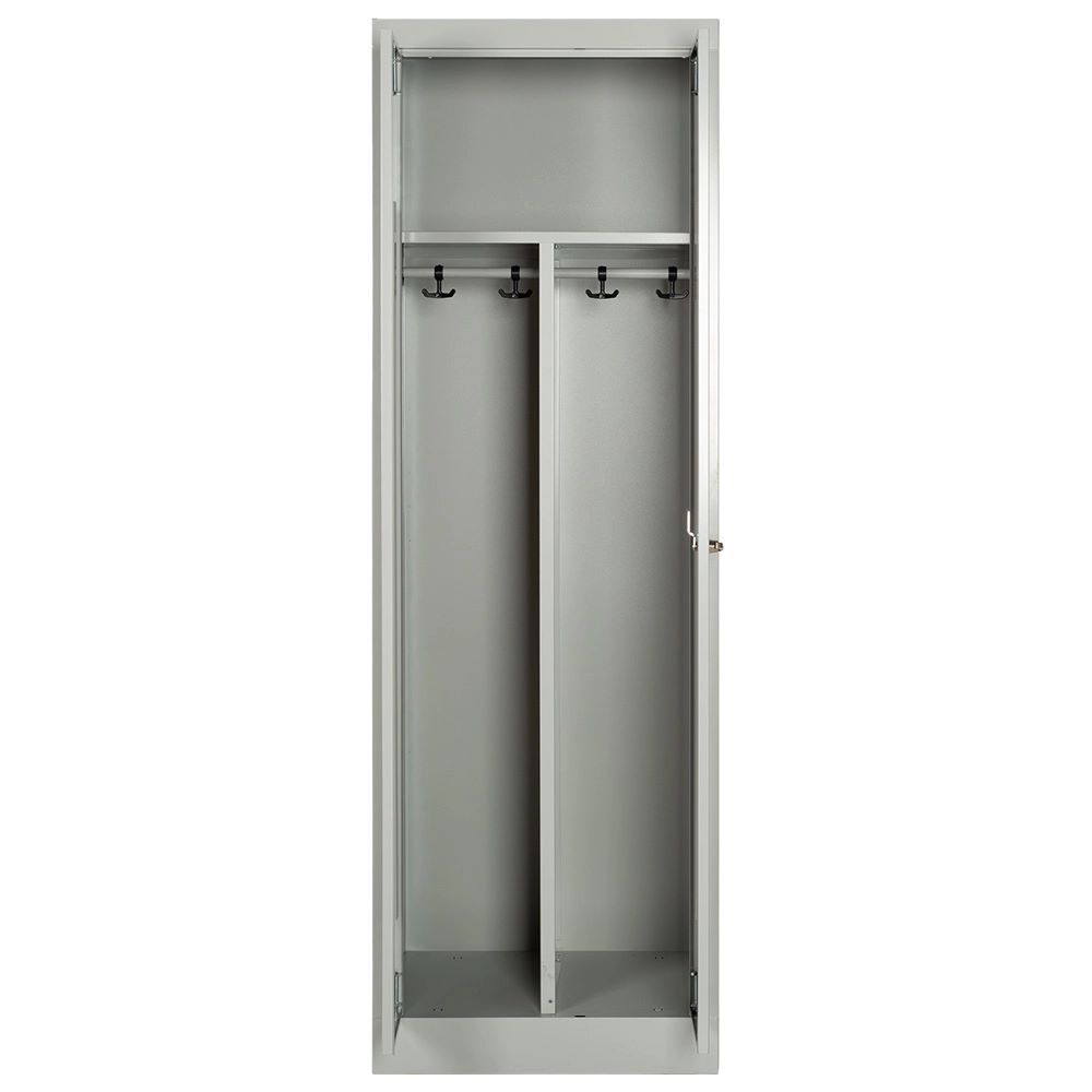 Produktbild ClassiX Garderobenschrank, 2 Abteile mittig schließend, 1800 x 590 x 500 mm, lic bild 4