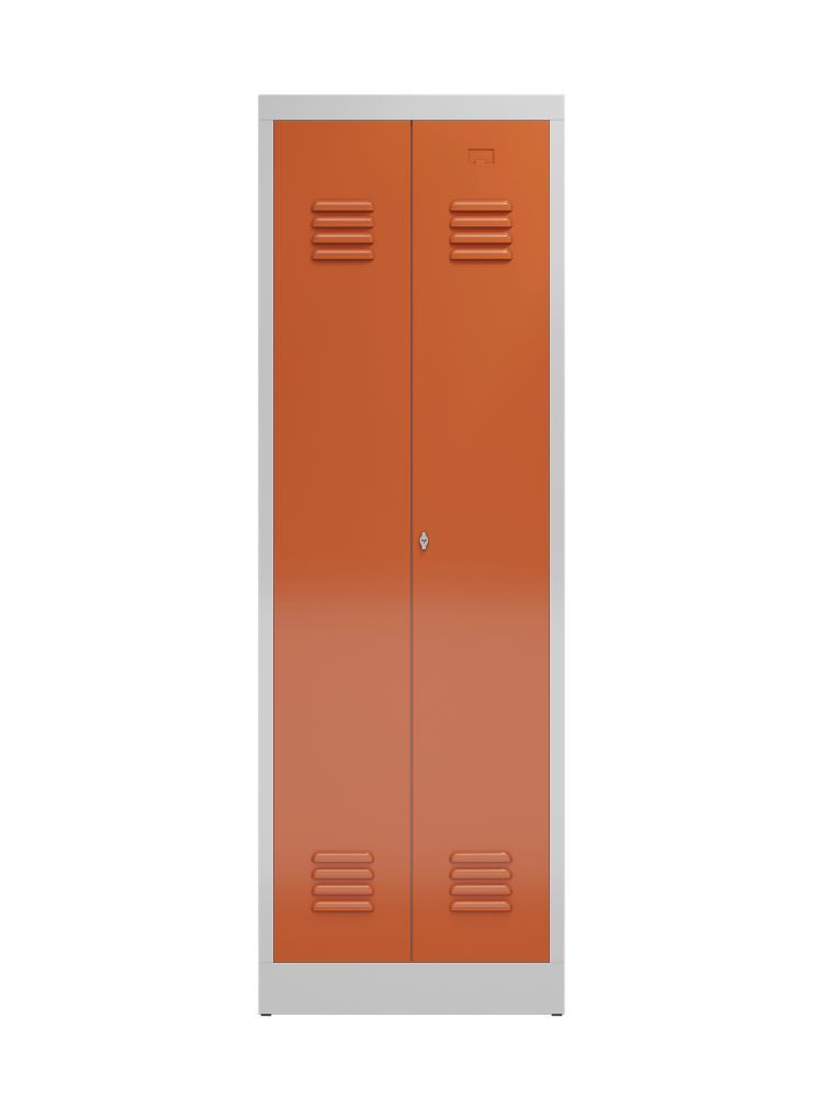 Produktbild ClassiX Garderobenschrank, 2 Abteile mittig schließend, 1800 x 590 x 500 mm, lic bild 2