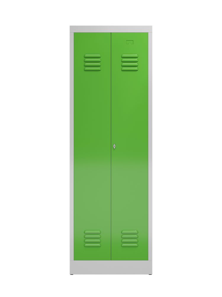 Produktbild ClassiX Garderobenschrank, 2 Abteile mittig schließend, 1800 x 590 x 500 mm, lic bild 2