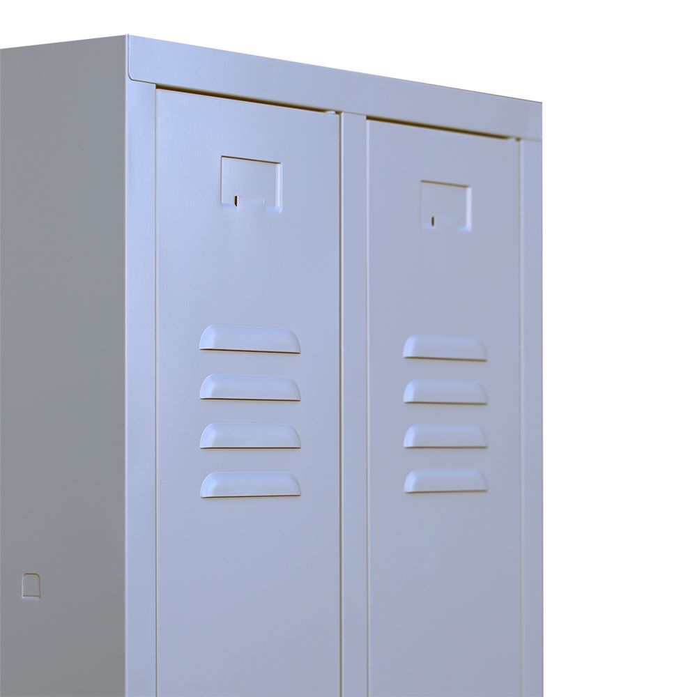 Produktbild ClassiX Garderobenschrank, 2 Abteile mittig schließend, 1800 x 800 x 500 mm, lic bild 5