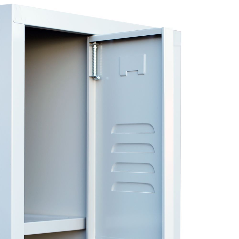 Produktbild ClassiX Garderobenschrank, 2 Abteile mittig schließend, 1800 x 800 x 500 mm, lic bild 6