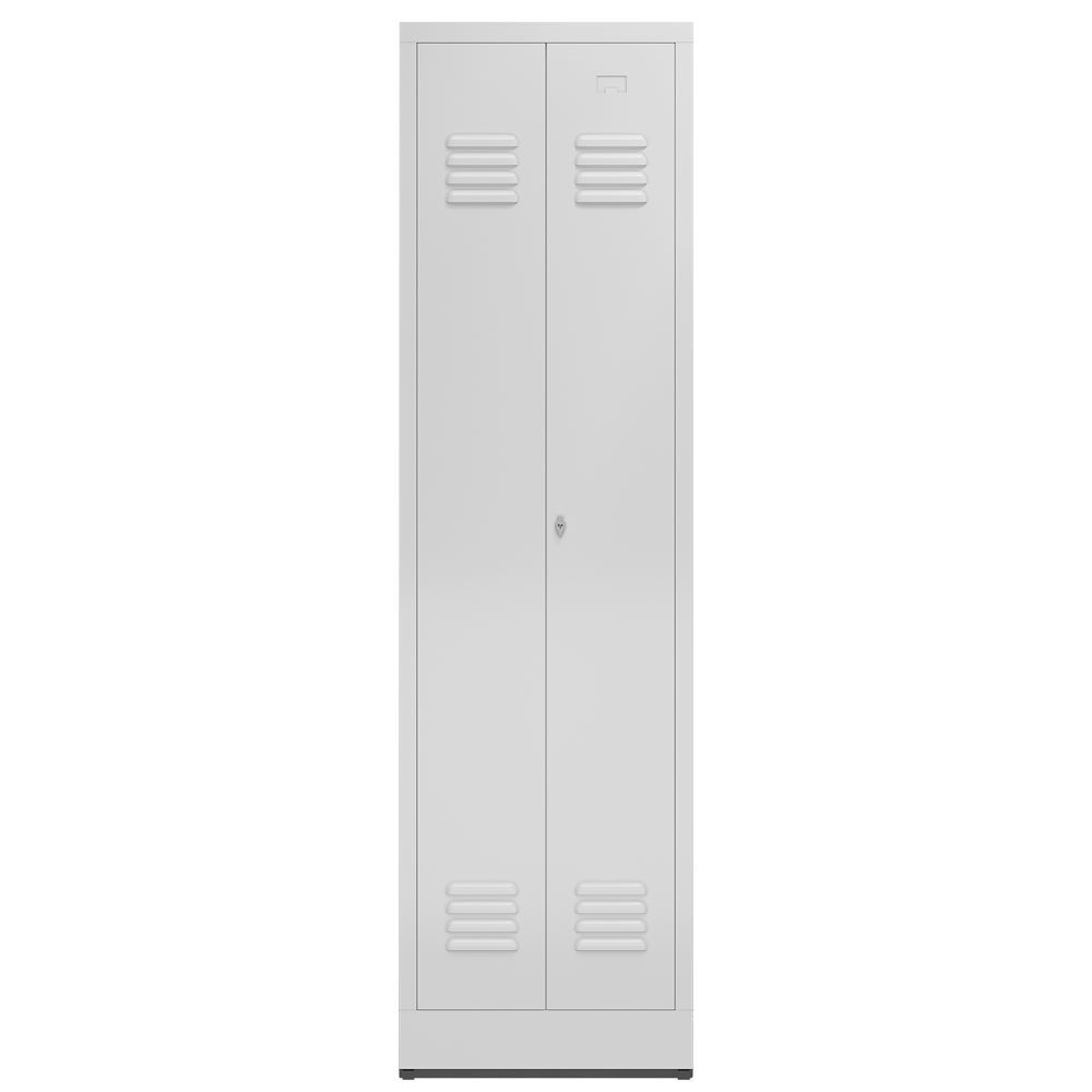 Produktbild ClassiX Garderobenschrank, 2 Abteile mittig schließend, 1800 x 500 x 500 mm, sig bild 2