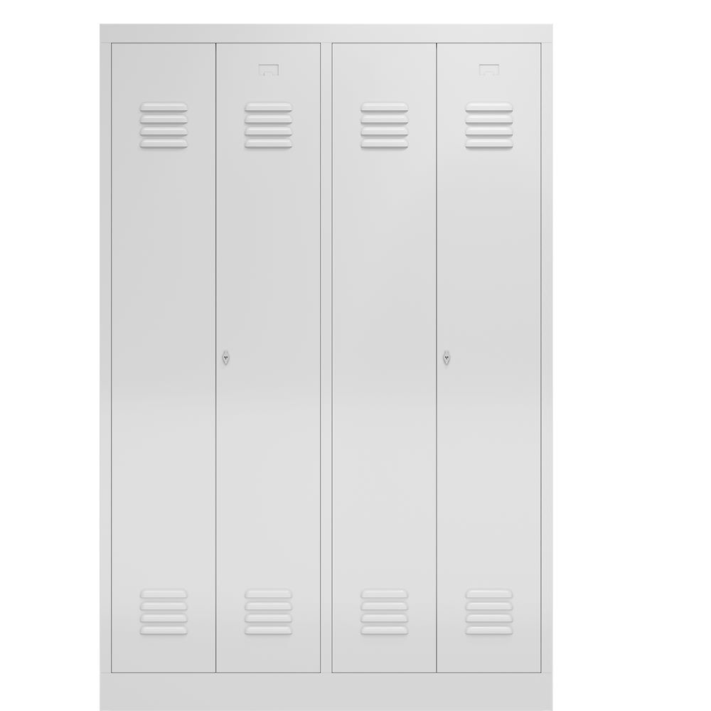 Produktbild ClassiX Garderobenschrank, 4 Abteile, je 2 mittig schließend, 1800 x 1185 x 500  bild 2