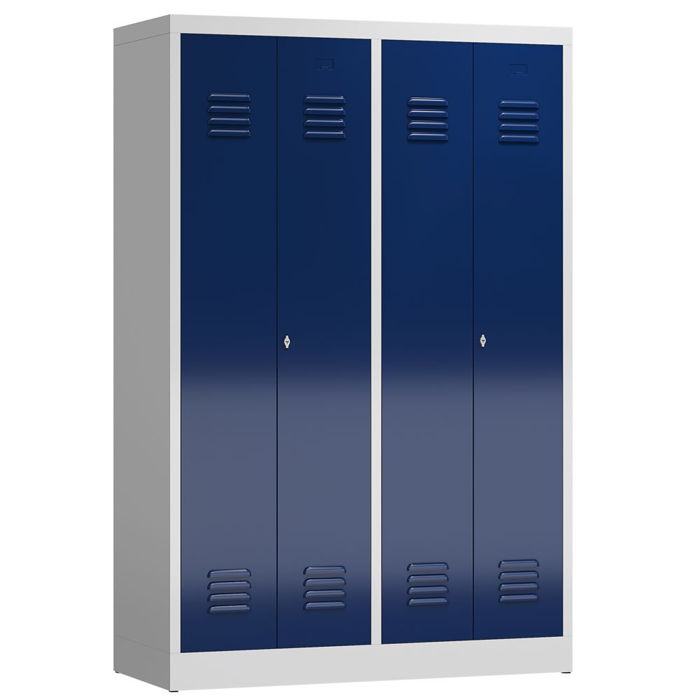 Produktbild Lüllmann ClassiX Garderobenschrank Flügelschrank 4 Abteile je 2 mittig schließend