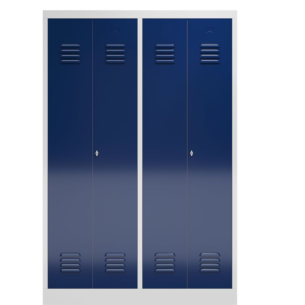 Produktbild ClassiX Garderobenschrank, 4 Abteile, je 2 mittig schließend, 1800 x 1185 x 500  bild 2